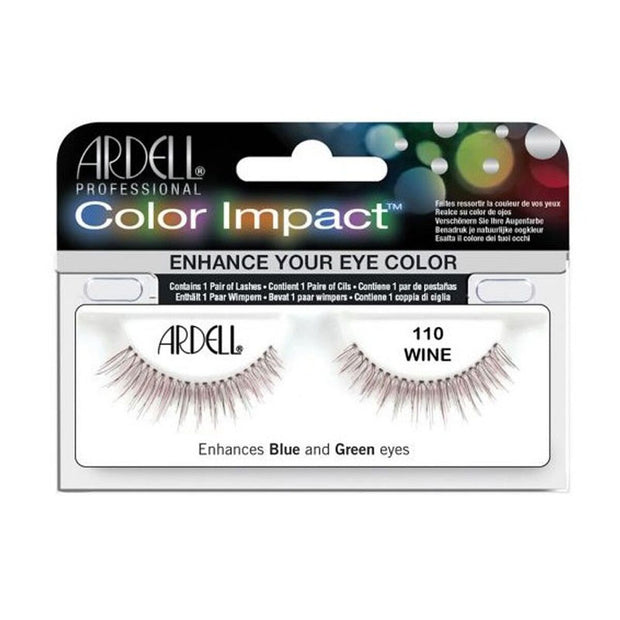 Set of false eyelashes Ardell Color Impact Nº 110 Wine