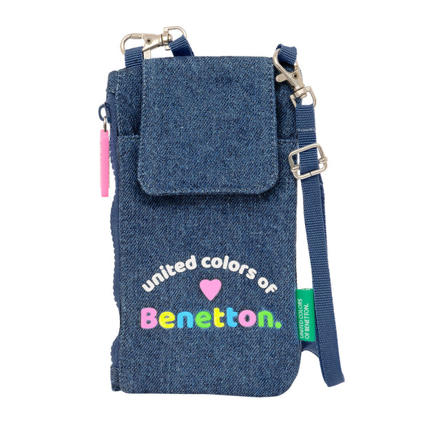 Porta-moedas Benetton Denim Bolsa para telemóvel Azul