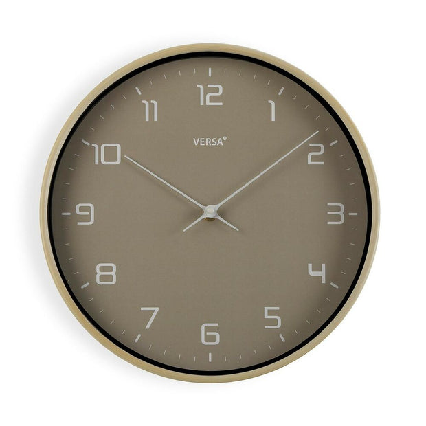 Relógio de Parede Versa Cinzento Madeira 30,5 x 4,3 x 30,5 cm Quartzo Poliuretano