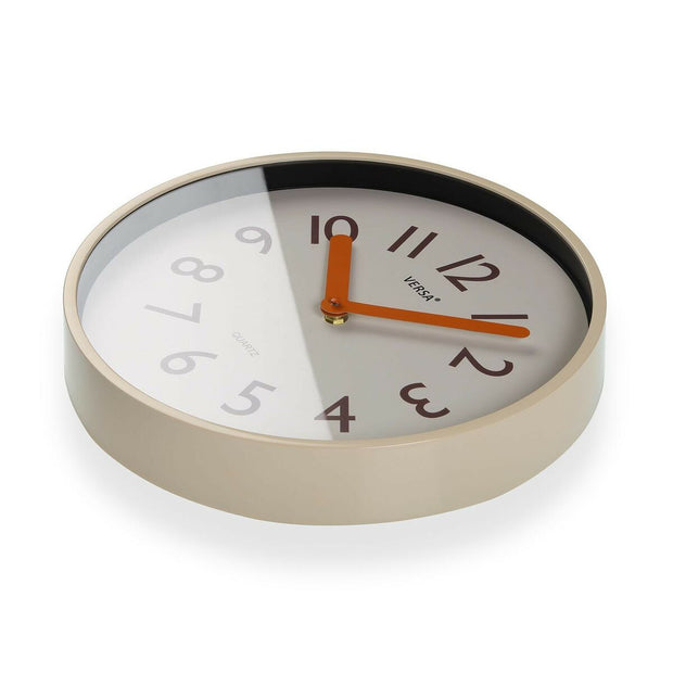 Relógio de Parede Versa Creme Plástico Quartzo 4 x 30 x 30 cm