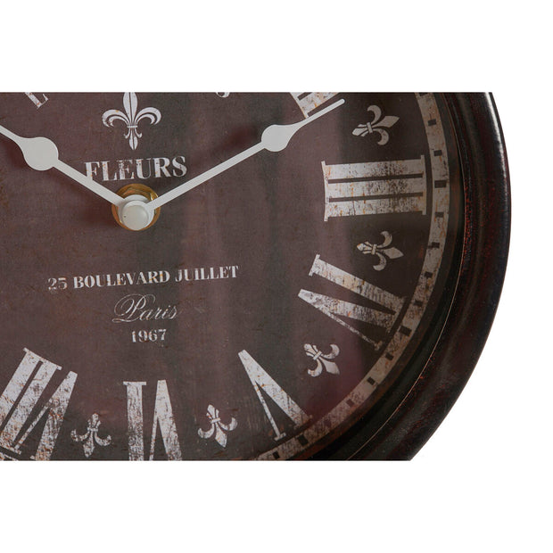 Horloge de table DKD Home Decor Bleu Noir Multicouleur Métal Verre Vintage 20,5 x 5 x 24 cm (2 Unités)