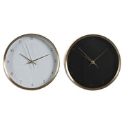 Horloge de table DKD Home Decor 25,7 x 4,2 x 25,7 cm Femme Doré Aluminium (2 Unités)