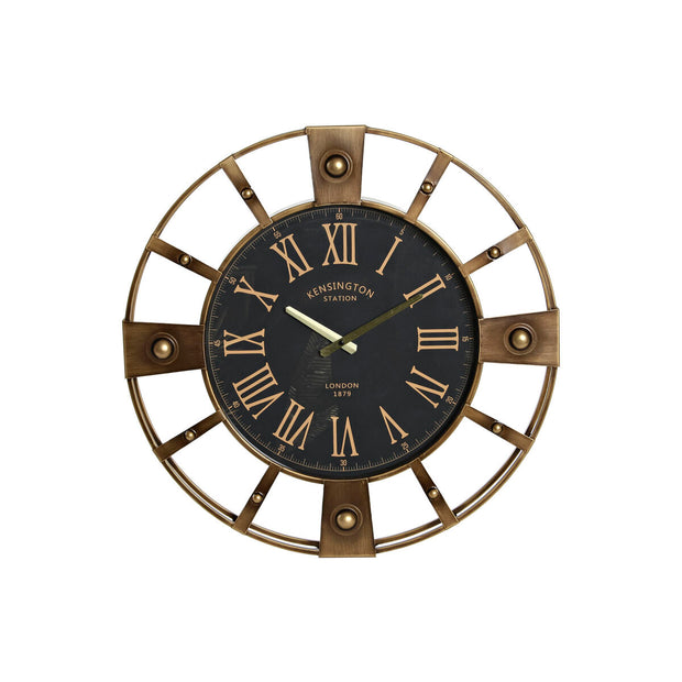 Horloge Murale Home ESPRIT Noir Doré Fer Vintage 60 x 8 x 60 cm