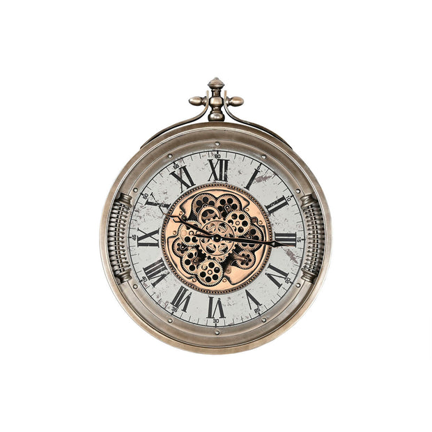 Relógio de Parede Home ESPRIT Branco Preto Dourado Cristal Ferro 66 x 10 x 80 cm