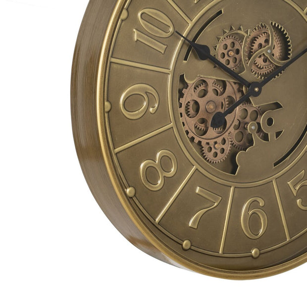 Relógio de Parede Dourado Ferro 60 x 8 x 60 cm