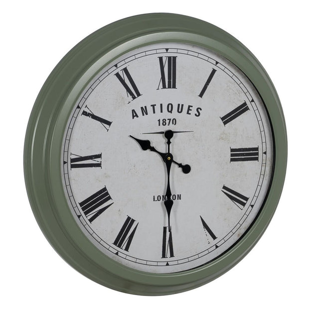 Relógio de Parede Verde Ferro 70 x 70 x 6,5 cm