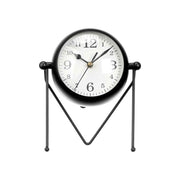 Table clock Black Metal 18 x 21 x 12 cm (4 Units)