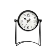 Table clock Black Metal 15,5 x 20 x 11 cm (4 Units)