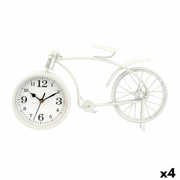 Tafelklok Bicicleta Branco Metal 38 x 20 x 4 cm (4 Unidades)