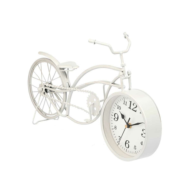 Tafelklok Bicicleta Branco Metal 42 x 24 x 10 cm (4 Unidades)